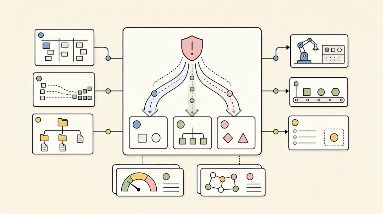 Abstract systems illustration for The Risk-Aware Pattern
