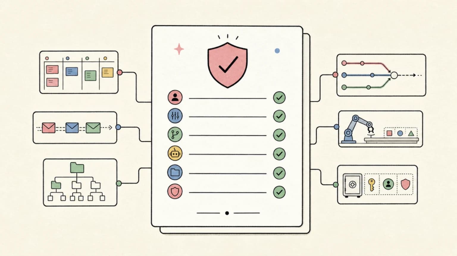 Abstract systems illustration for The Practical Checklist