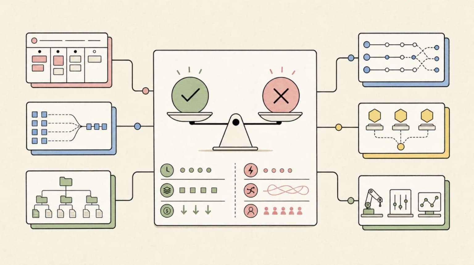 Abstract systems illustration for When Batch Wins, And When It Loses