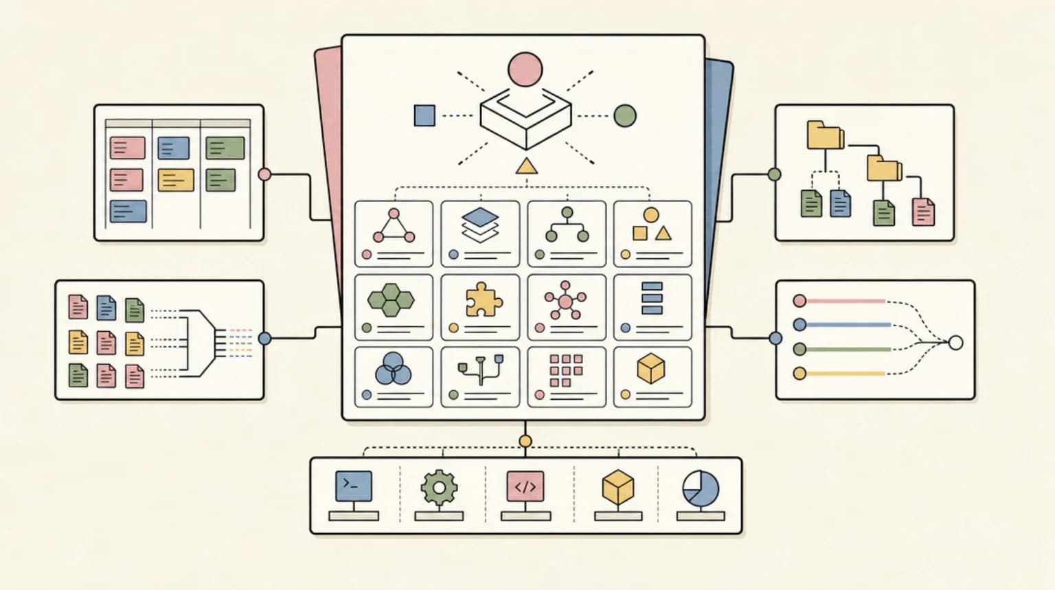 Abstract systems illustration for What is in the directory