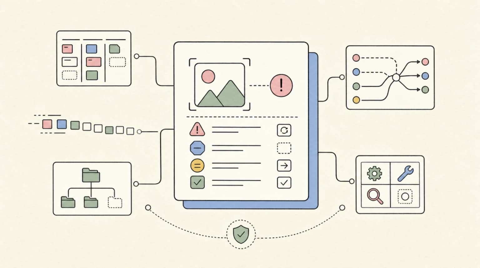 Abstract systems illustration for Handling Errors And Edge Cases