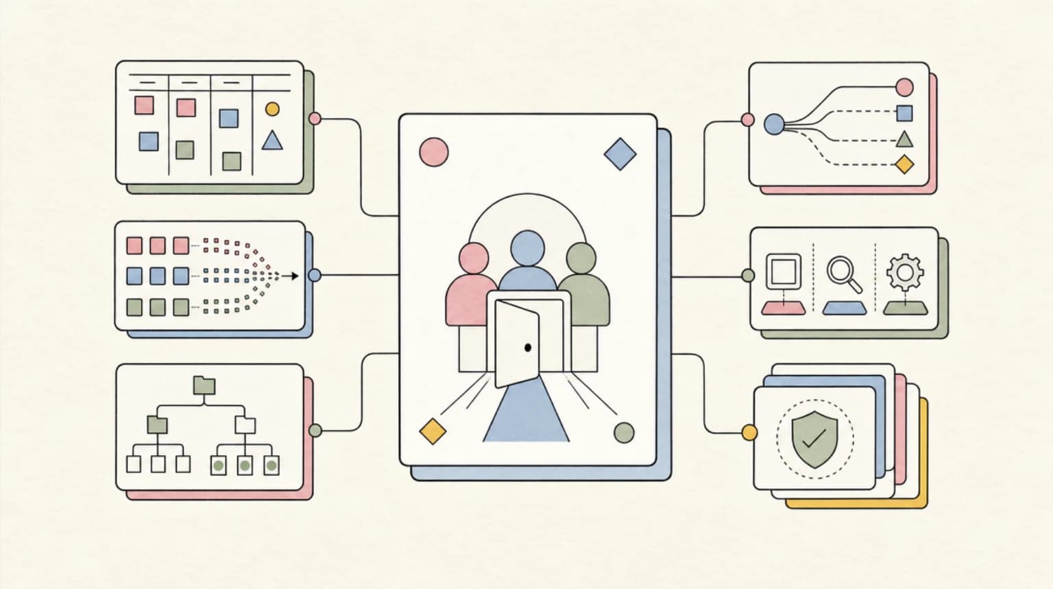 Abstract systems illustration for Joining the Research Preview