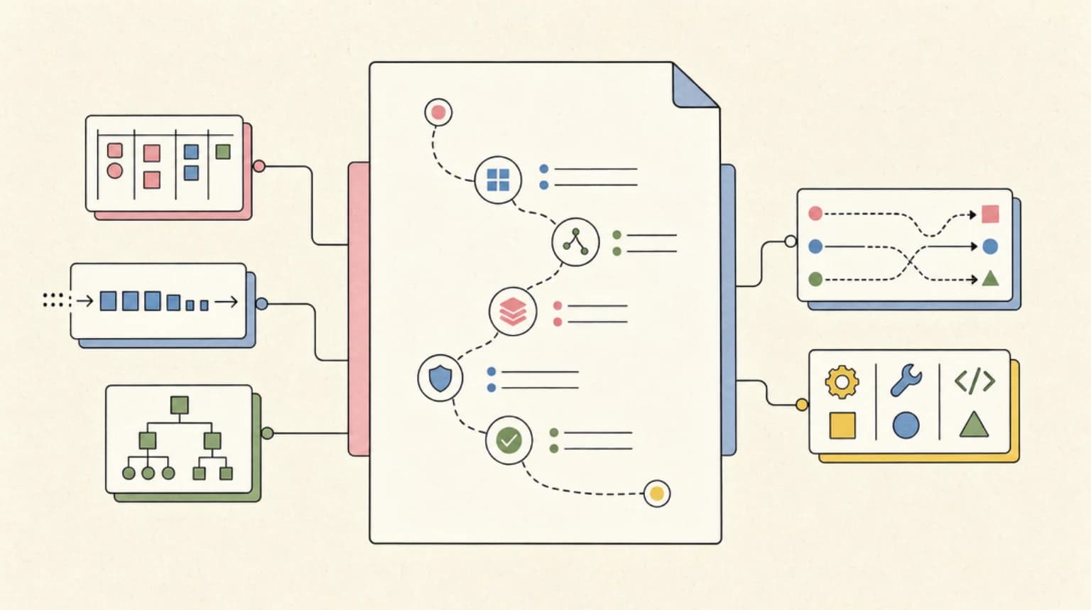 Abstract systems illustration for Migration playbook