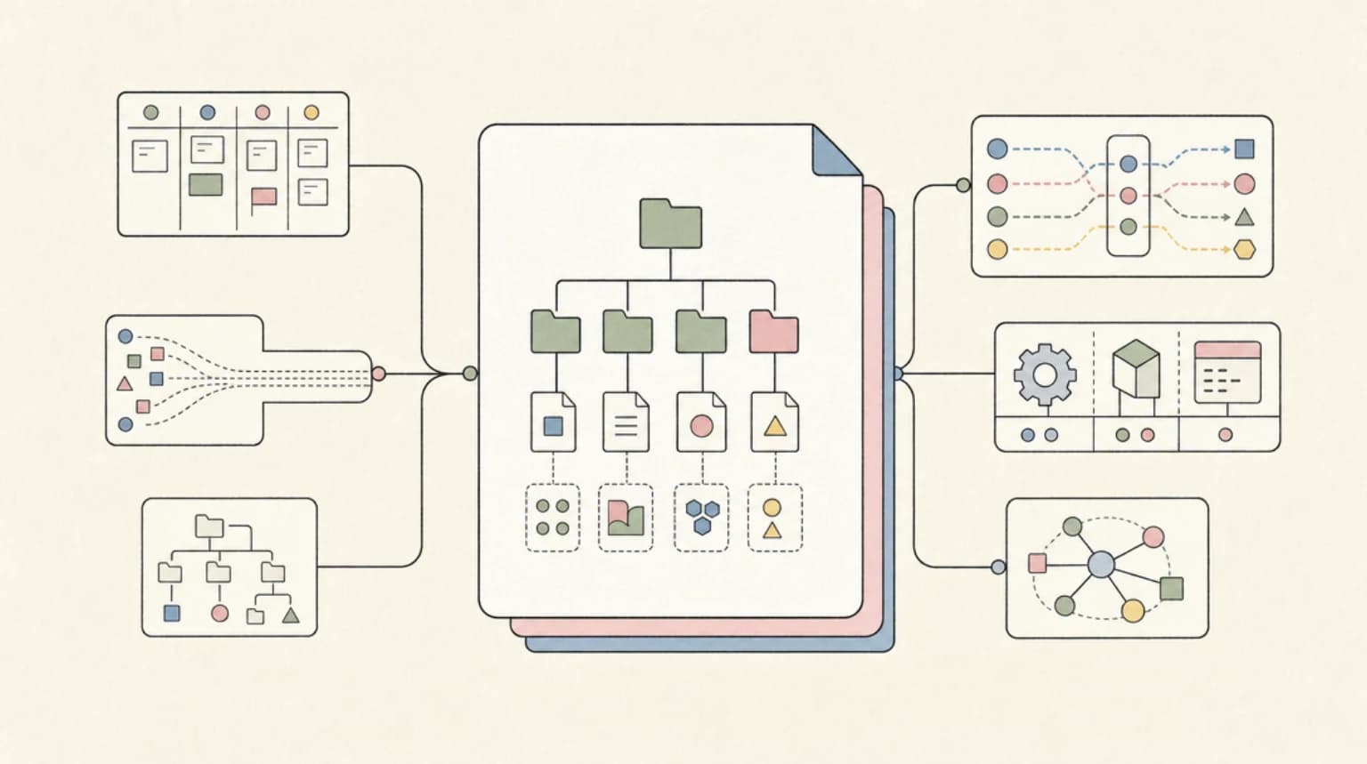 Abstract systems illustration for What agentfs Is