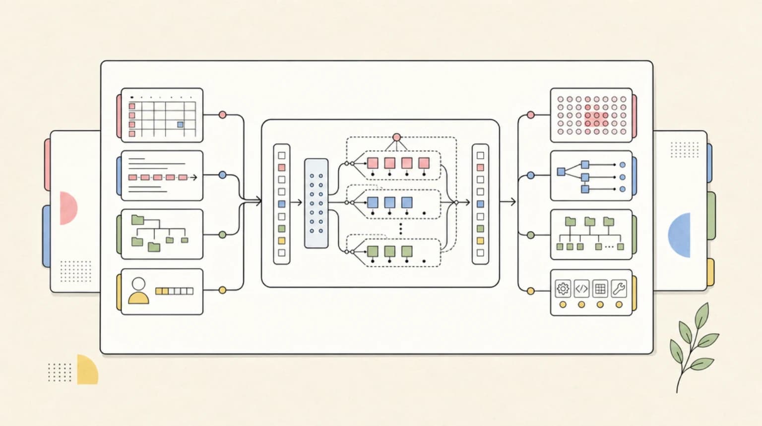 Abstract systems illustration for The Architecture, Decoded