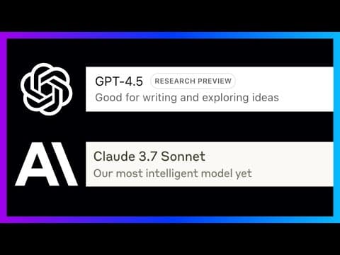 OpenAI's GPT 4.5 ChatGPT Compared to Anthropic Claude 3.7 Sonnet