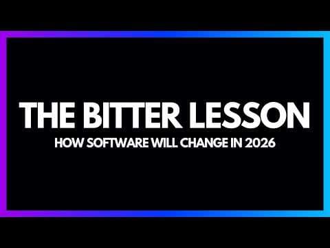 The Bitter Lesson: How We Build and What We Build is about to change