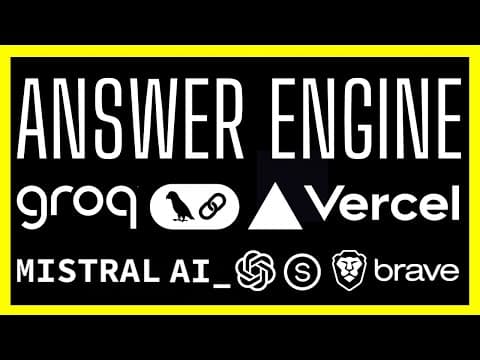Build a Next.JS Answer Engine with Vercel AI SDK, Groq, Mistral, Langchain, OpenAI, Brave & Serper